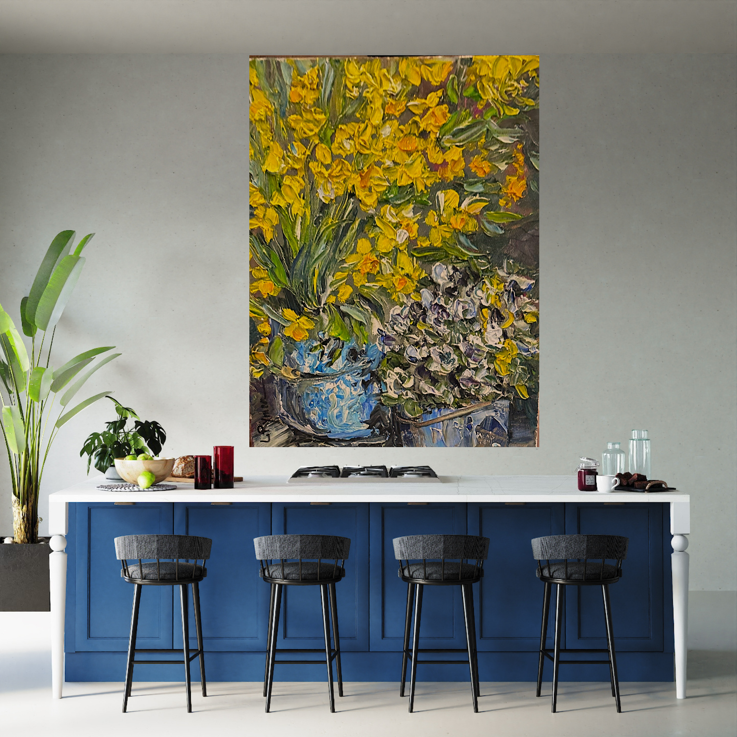 DAFFODILS AND PANSYS