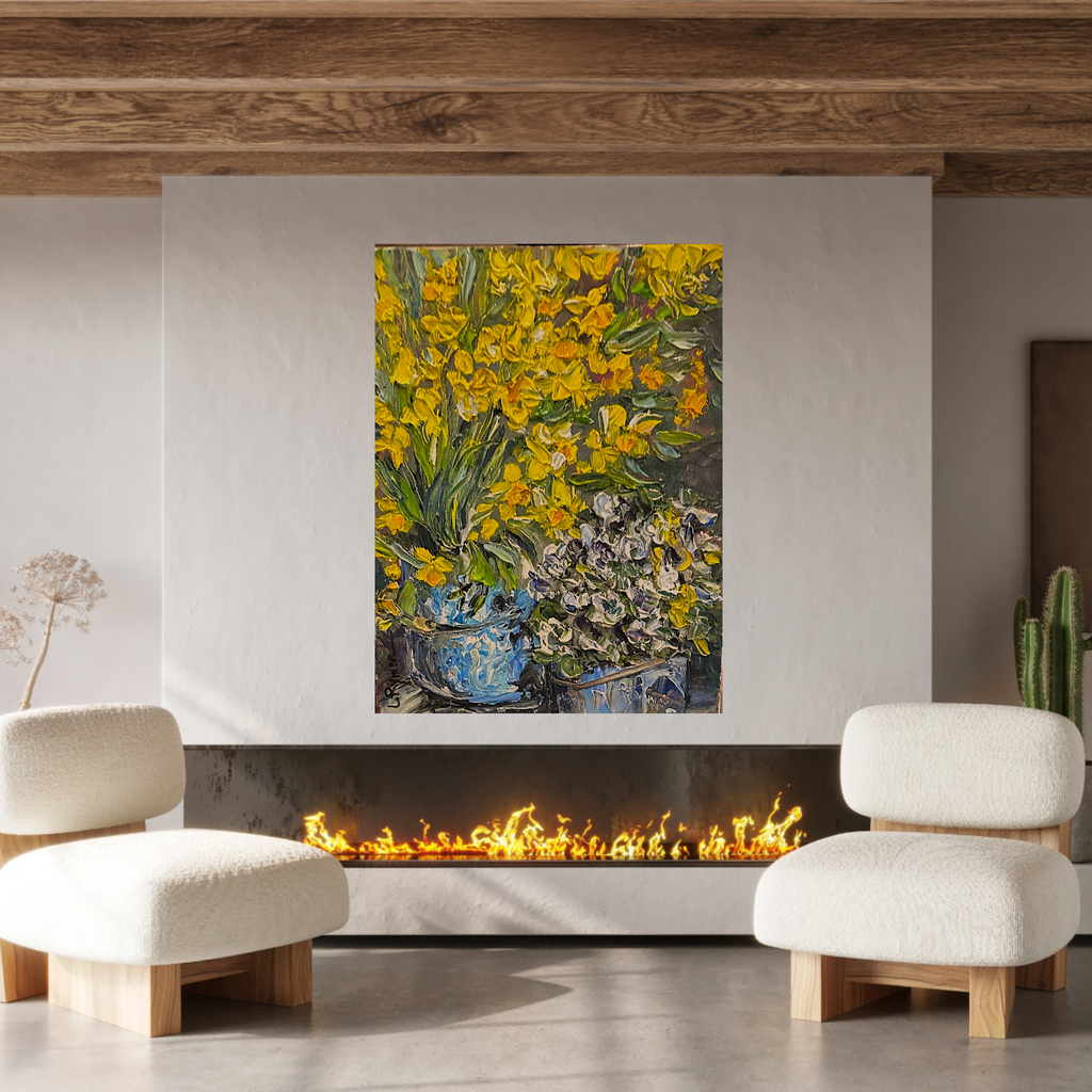 DAFFODILS AND PANSYS