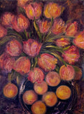 ORANGE TULIPS WITH ORANGES