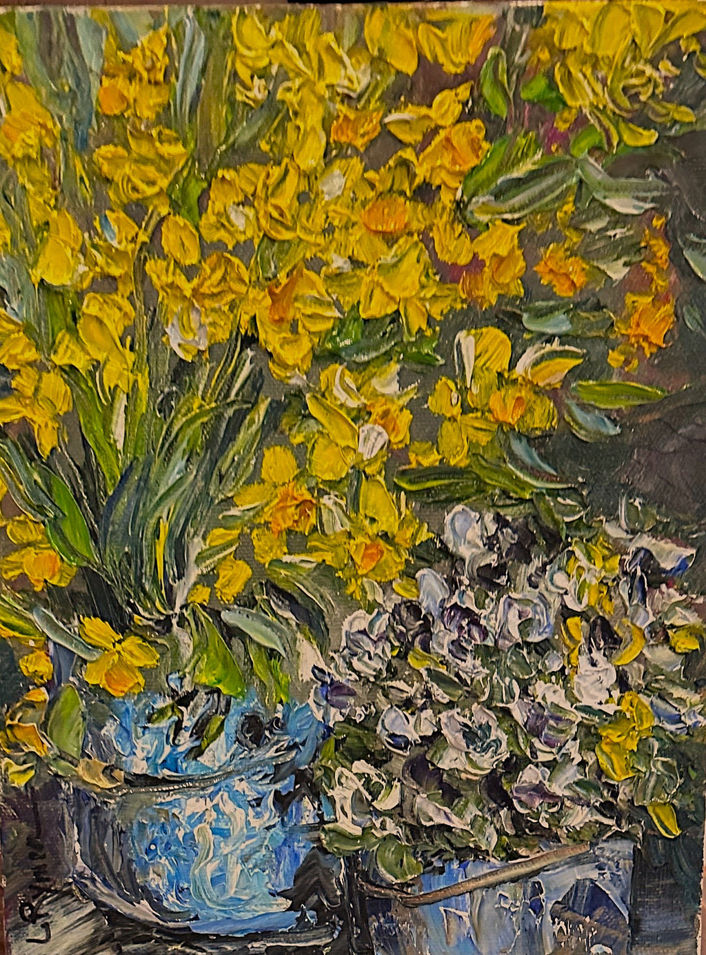 DAFFODILS AND PANSYS