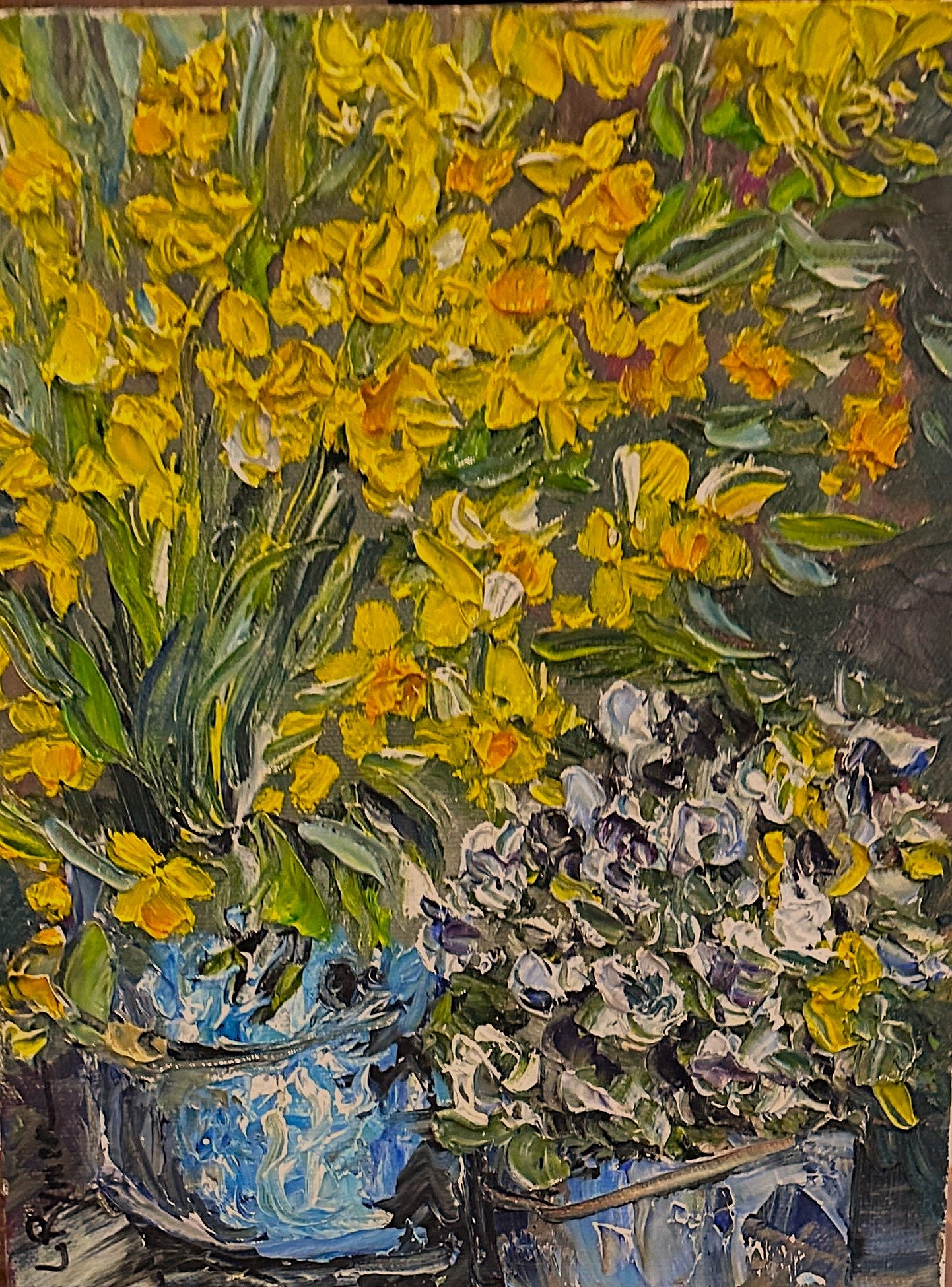 DAFFODILS AND PANSYS